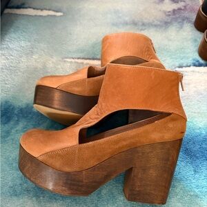 Free People Brown Platform Heels
